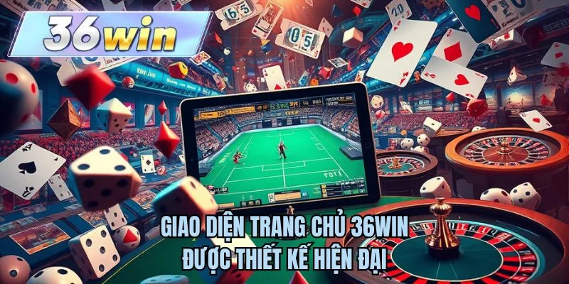 Giao diện trang chủ 36WIN được thiết kế hiện đại
